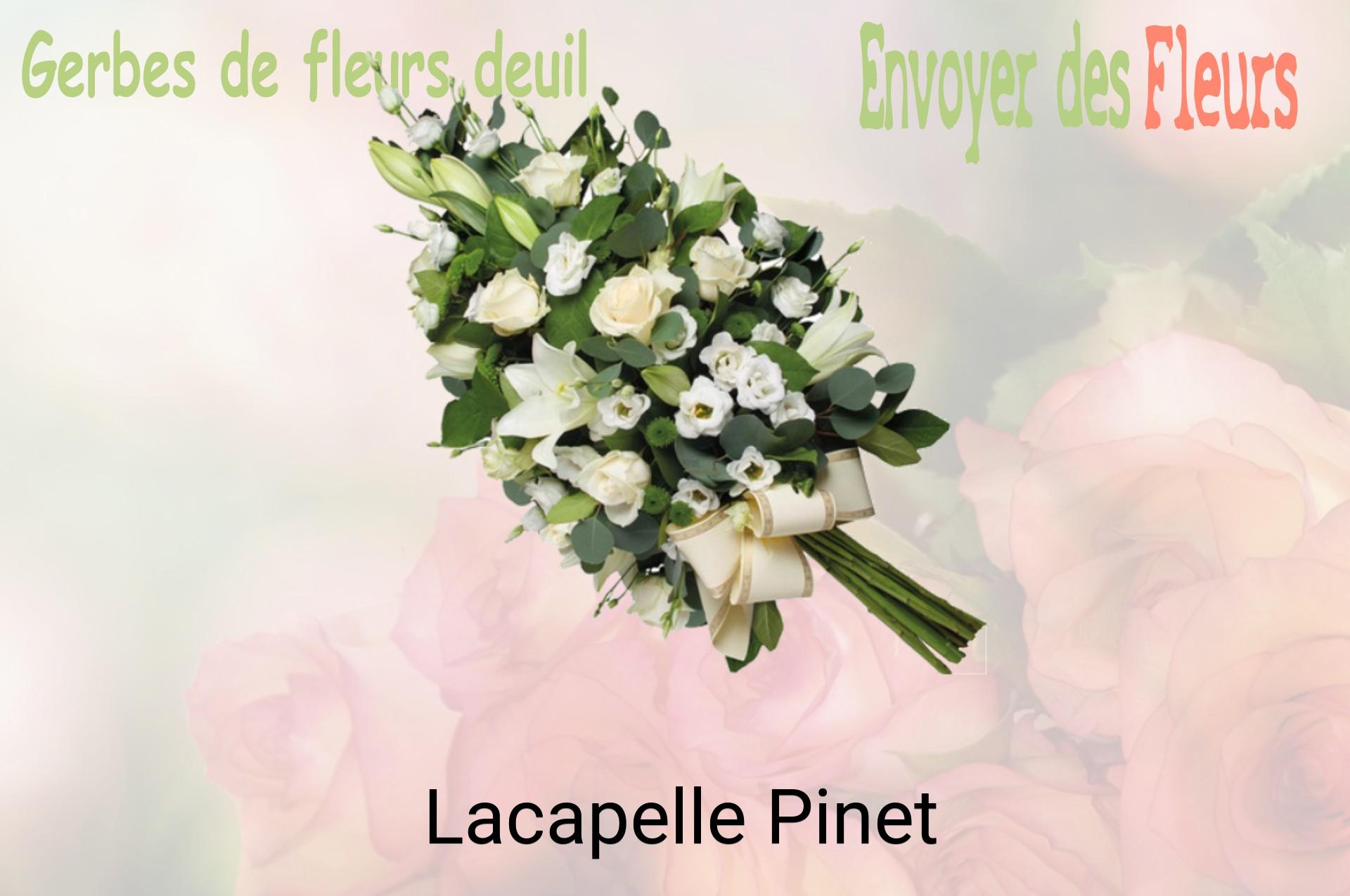 Gerbe de fleurs de deuil livrée à Lacapelle-Pinet